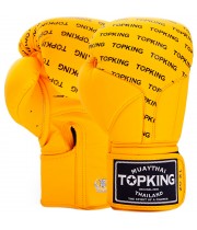 Top King "Full Impact Single Tone" Боксерские Перчатки Тайский Бокс Yellow