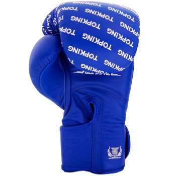 Top King "Full Impact Single Tone" Боксерские Перчатки Тайский Бокс Blue