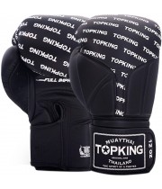 Top King "Full Impact Single Tone" Боксерские Перчатки Тайский Бокс Black