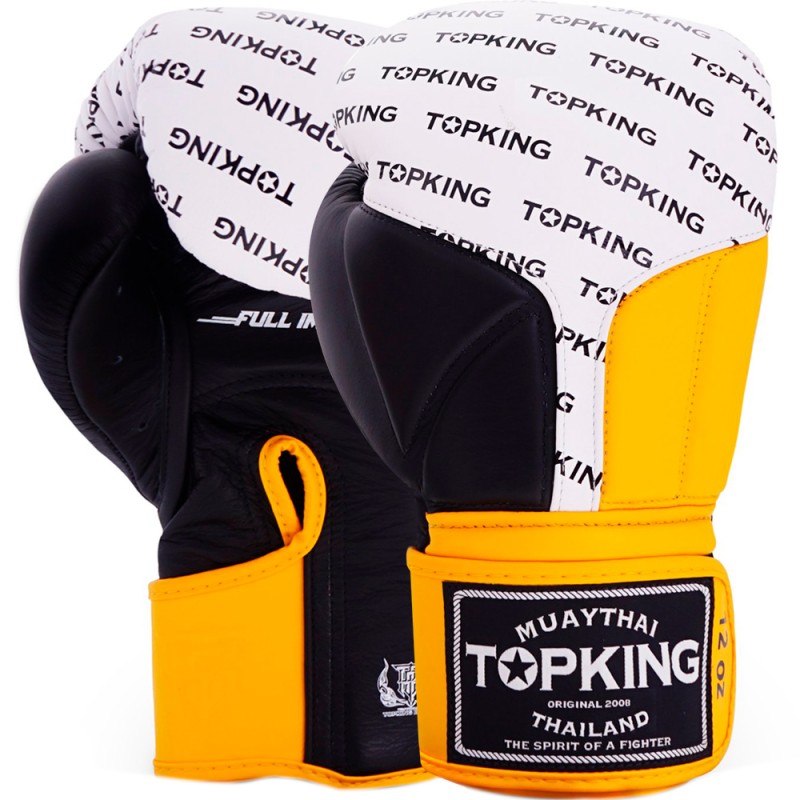 Top King "Full Impact Triple Tone" Боксерские Перчатки Тайский Бокс Yellow