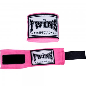 Twins Special CH5 Бинты Боксерские Тайский Бокс Эластичные Розовые
