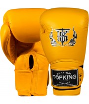 Top King "Super" Боксерские Перчатки Тайский Бокс Желтые