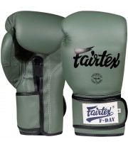 Fairtex BGV11 F-Day Боксерские Перчатки Тайский Бокс Green Army	