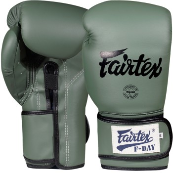 Fairtex BGV11 F-Day Боксерские Перчатки Тайский Бокс Green Army	