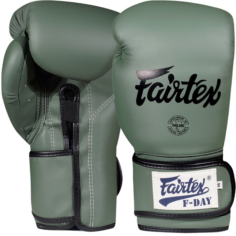 Fairtex BGV11 F-Day Боксерские Перчатки Тайский Бокс Green Army	