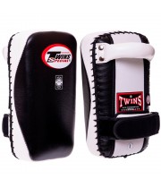 Twins Special KPL14 Тайские Пады Гнутые Липучка Тайский Бокс Черно-Белые