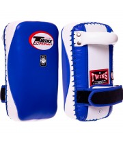 Twins Special KPL14 Тайские Пады Гнутые Липучка Тайский Бокс Сине-Белые