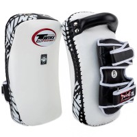 Twins Special KPL12 Тайские Пады Гнутые Липучка Тайский Бокс Бело-Черные