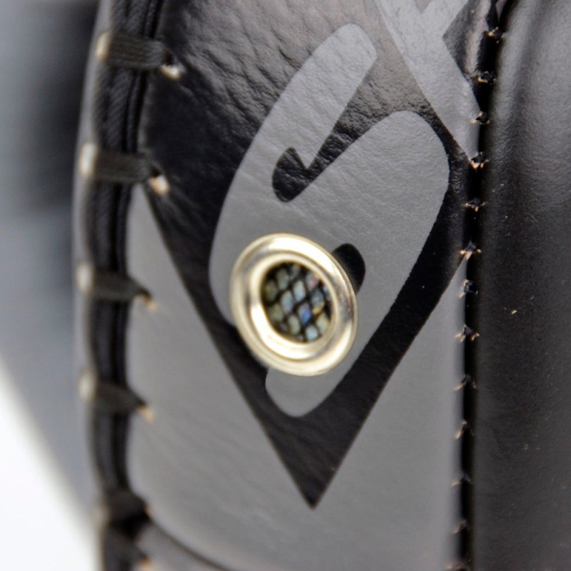 Twins Special KPL12 Тайские Пады Гнутые Липучка Тайский Бокс Черно-Серые