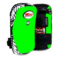Twins Special KPL10 Тайские Пады Гнутые Липучка Тайский Бокс Зелено-Черный