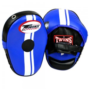 Twins Special PML14 Лапы Боксерские Тайский Бокс Гнутые "Focus Mitts In Curved Style" Синие 