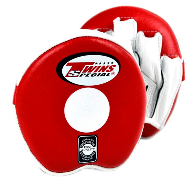 Twins Special PML13 Лапы Боксерские "Speed Mitts" Тайский Бокс Красно-Белые