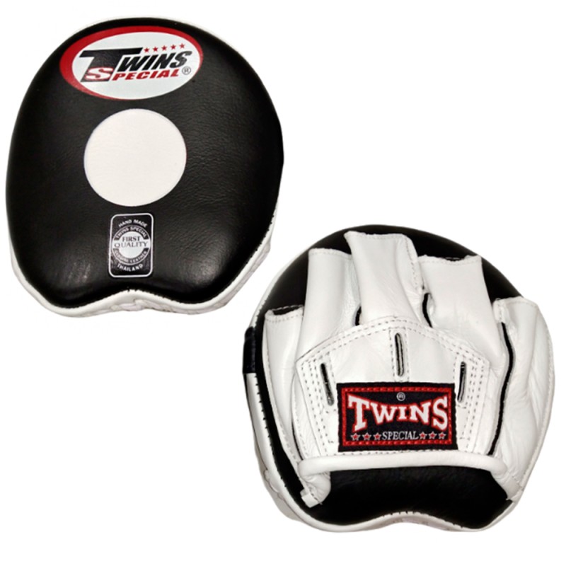 Twins Special PML13 Лапы Боксерские "Speed Mitts" Тайский Бокс Черно-Белые