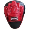 Twins Special PML10 Лапы Боксерские "Focus Mitts In Curved Style" Тайский Бокс Черные с Красным