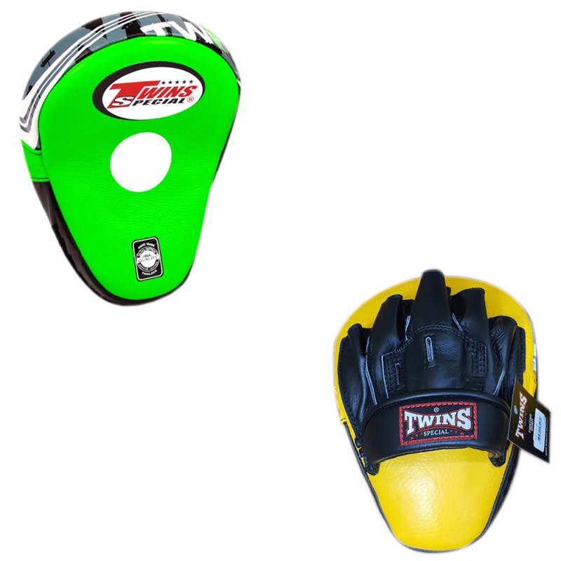 Twins Special PML10 Лапы Боксерские "Focus Mitts In Curved Style" Тайский Бокс Золотые