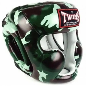 Twins Special FHGL3-AR Боксерский Шлем Тайский Бокс Green