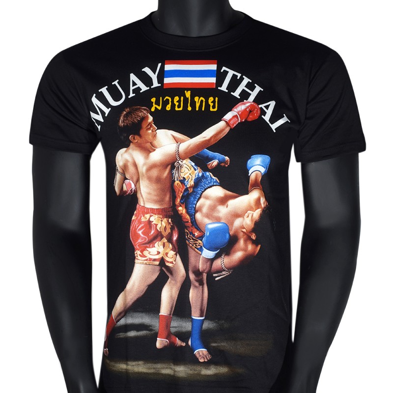Футболка Тайский Бокс "Sparring Classic" Хлопок Черная