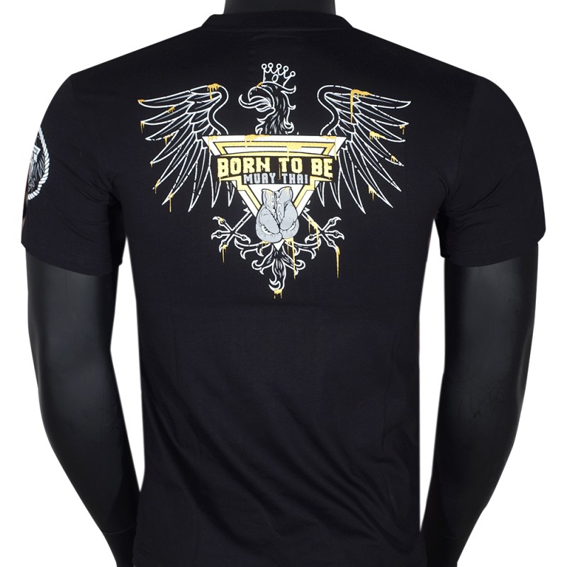  Born To Be MT8053 Футболка Тайский Бокс Хлопок Черная