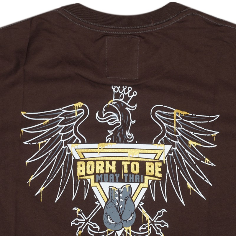  Born To Be MT8053 Футболка Тайский Бокс Хлопок Коричневая