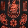 Футболка Тайская Сак Янт Тату Хлопок "2 Tigers" Резиновый Выпуклый Принт Черно-Красная 