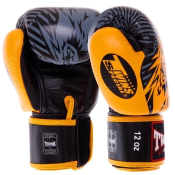 Twins Special FBGVL3-50 Боксерские Перчатки Тайский Бокс "Wolf" Yellow