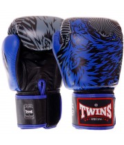 Twins Special FBGVL3-50 Боксерские Перчатки Тайский Бокс "Wolf" Черно-Синие