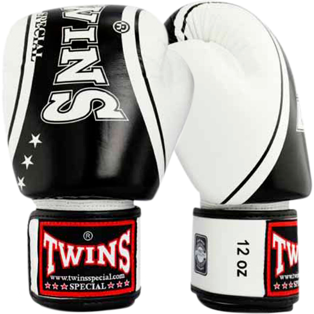 Twins Special FBGVL3-TW4 Боксерские Перчатки Тайский Бокс Черно-Белые