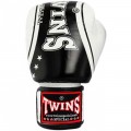 Twins Special FBGVL3-TW4 Боксерские Перчатки Тайский Бокс Черно-Белые