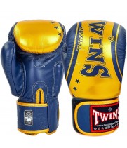 Twins Special FBGVL3-TW4 Боксерские Перчатки Тайский Бокс Золото с Синим 