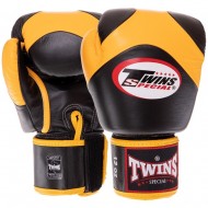 Twins Special BGVL13 Боксерские Перчатки Тайский Бокс Черно-Желтые