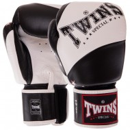  Twins Special BGVL10 Боксерские Перчатки Тайский Бокс Бело-Черные