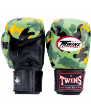 Twins Special FBGVL3-AR Боксерские Перчатки Тайский Бокс "Army" Green-Yellow