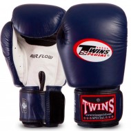 Twins Special BGVLA2 Боксерские Перчатки Тайский Бокс "Air Flow" с Сеткой Синие с Белым