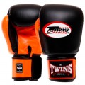 Twins Special BGVL3-2T Боксерские Перчатки Тайский Бокс Черно-Оранжевые
