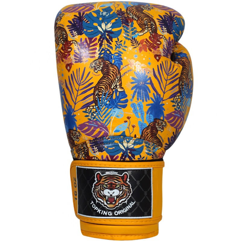 Top King "Wild Tiger" Боксерские Перчатки Тайский Бокс Yellow
