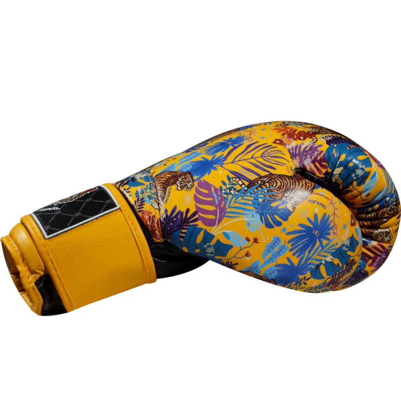 Top King "Wild Tiger" Боксерские Перчатки Тайский Бокс Yellow