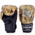 Top King "Snake" Боксерские Перчатки Тайский Бокс Золото (Черное)