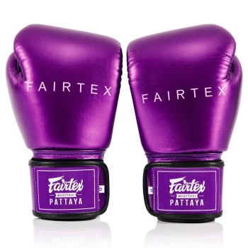 Fairtex BGV22 Боксерские Перчатки Тайский Бокс "Metallic" Пурпур
