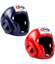 Fairtex HG6 Боксерский Шлем Тайский Бокс Закрытая Макушка "Competition" Красный или Синий