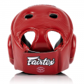 Fairtex HG6 Боксерский Шлем Тайский Бокс Закрытая Макушка "Competition" Красный или Синий