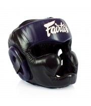 Fairtex HG13 Боксерский Шлем Тайский Бокс "Diagonal Vision Sparring" Черно-Синий