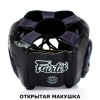 Fairtex HG13 Боксерский Шлем Тайский Бокс "Diagonal Vision Sparring" Черно-Синий