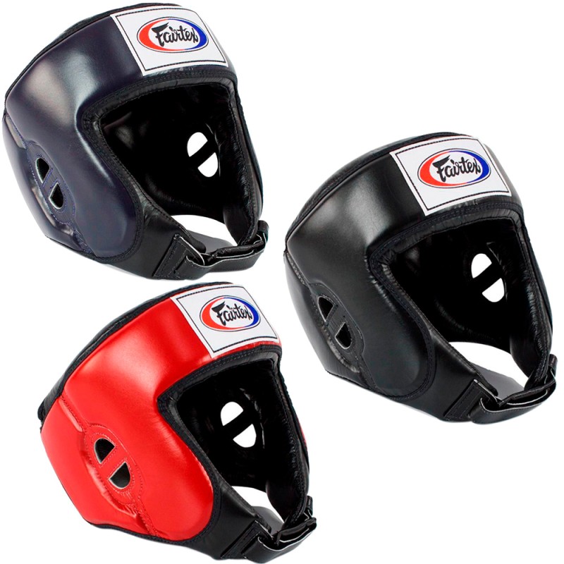 Fairtex HG9 Боксерский Шлем Тайский Бокс Для Соревнований Закрытая Макушка "Muay Thai & Kickboxing Competition"	