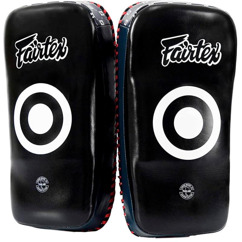Fairtex KPLC2 Пады Тайский Бокс "Standart Curved Kick Pads" Черно-Белый