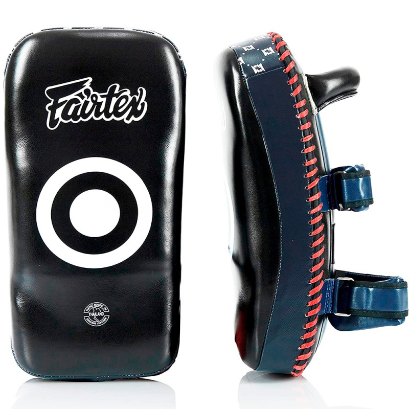 Fairtex KPLC2 Пады Тайский Бокс "Standart Curved Kick Pads" Черно-Белый