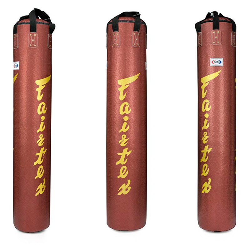 Fairtex HB6PY Мешок Боксерский Тайский Банан "Muay Thai Banana Bag Python Print” Красно-Золотой