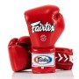 Fairtex BGL7 Pro Боксерские Перчатки Шнурки Мексиканский Стиль Красные