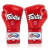 Fairtex BGL7 Pro Боксерские Перчатки Шнурки Мексиканский Стиль Красные