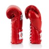 Fairtex BGL7 Pro Боксерские Перчатки Шнурки Мексиканский Стиль Красные