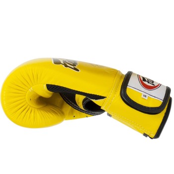 Fairtex BGV1-BR "Breathable" Боксерские Перчатки c Сеткой Желтые